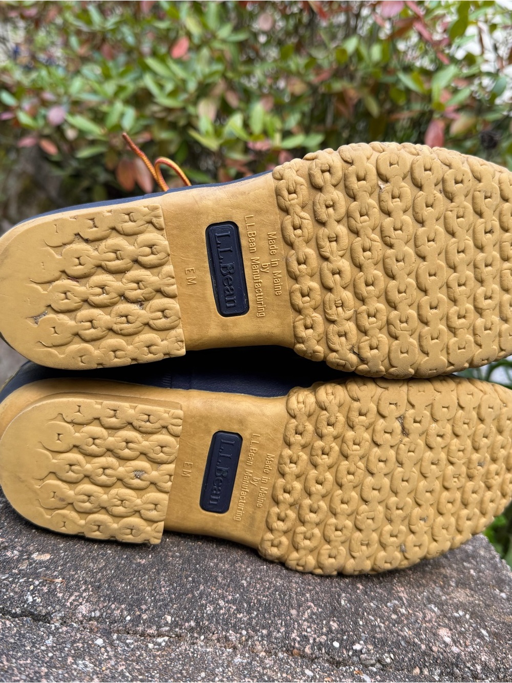 L.L Bean Women’s Two-Tone Duck Boots - Navy & Brown - Picture 3 of 3